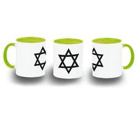 MERCHANDMANIA Taza Verde Lima religion judia judaismo fe tora diez mandamientos color mug