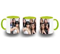 MERCHANDMANIA Taza Verde Lima sour grapes cancion grupo chicas mundial butterflies color mug