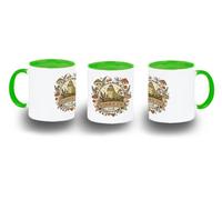 MERCHANDMANIA Taza Verde logo club buscador de setas recolector campo color mug