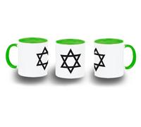 MERCHANDMANIA Taza Verde religion judia judaismo fe tora diez mandamientos color mug