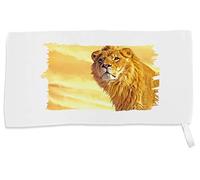 MERCHANDMANIA Toalla PEQUEÑA Absorbente Leon Rey DE LA Selva Leones Suave Personalizada con Cinta Elastica