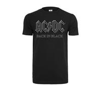 MERCHCODE ACDC Back In tee Camiseta, Negro (Black 00007), Medium para Hombre