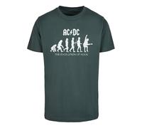 Merchcode Camiseta 'ACDC - Evolution Of Rock' verde oscuro / blanco S EUR