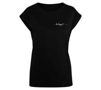 Merchcode Camiseta 'Be Happy' negro / blanco 4XL EUR
