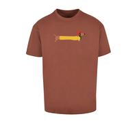 Merchcode Camiseta 'Christmas Dog' marrón / amarillo / rojo oscuro M EUR