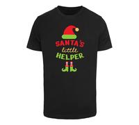 Merchcode Camiseta 'Christmas Santa´s Little Helper' amarillo / verde claro / rojo / negro M amarillo / verde claro / rojo / negro