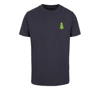 Merchcode Camiseta 'Christmas Vibes' navy / verde claro / rojo L navy / verde claro / rojo