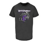 Merchcode Mc1120-deep Purple Dragon Acid Wash tee Camiseta, Negro, L Hombres