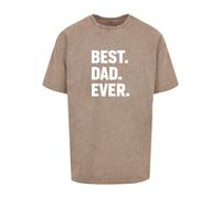 Merchcode Camiseta 'Fathers Day - Best Dad Ever' marrón moteado / blanco XXL marrón moteado / blanco