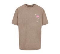 MERCHCODE Mp0007336-flamingo Acid Washed Heavy Oversized tee Camiseta, Color Caqui, XL Hombres