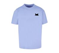 Merchcode Camiseta 'Halloween - Cat' azul claro / negro XL azul claro / negro