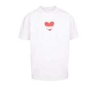 Merchcode Camiseta 'Hugs & Love - Heart Hug' naranja / blanco L naranja / blanco