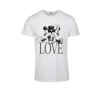 Merchcode Camiseta 'Minnie Loves Mickey' negro / blanco XXL negro / blanco