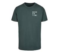 Merchcode Camiseta 'Never On Time' verde oscuro / blanco 4XL verde oscuro / blanco