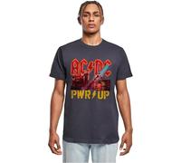 Merchcode Mp5011702-acdc-Pwrup Stage Lights T-Shirt Camiseta, Azul Marino, 4XL Hombres