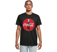 Merchcode Camiseta para Hombre Coca Cola Bottle Logo tee Regular Fit Algodón 100% XXL, Negro, XXL