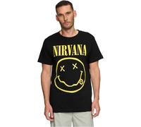 MERCHCODE Mc857-nirvana Lithium tee Camiseta, Negro, 5XL Hombres