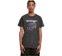 Merchcode Mc1120-deep Purple Dragon Acid Wash tee Camiseta, Negro, L Hombres