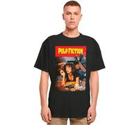 MERCHCODE Camiseta para Hombre Pulp Fiction Poster Oversize tee Oversized Fit, algodón 100%, S, Negro, S