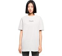 Merchcode Camiseta para Mujer MP0006348-Ladies It Beats Loud Oversized Boyfriend tee Camiseta, Blanco, S, Blanco, Small
