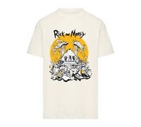 Merchcode Camiseta 'Rick and Morty - Rest and Ricklaxation' arena / curry / negro / blanco XXL arena / curry / negro / blanco