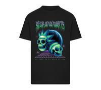Merchcode Camiseta 'Rick & Morty Skull' azul real / verde claro / lila / negro XL azul real / verde claro / lila / negro