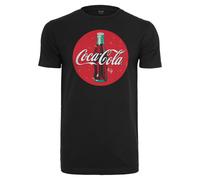 Merchcode Camiseta para hombre Coca Cola Bottle Logo – Corte regular Algodón 100% Negro XXL