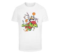 Merchcode Camiseta 'Space Jam Team' verde / naranja / negro / blanco L verde / naranja / negro / blanco