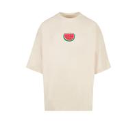 Merchcode Camiseta para hombre Whitesand L beige claro/verde/rojo