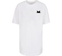 Merchcode Camiseta talla grande 'Halloween - Cat' negro / blanco M EUR