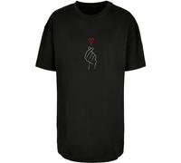 Merchcode Camiseta talla grande 'Heart' rojo vivo / negro / blanco M rojo vivo / negro / blanco