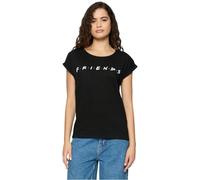 MERCHCODE Friends Logo, Camiseta Mujer, Negro, S