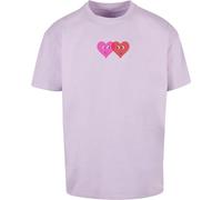 Merchcode Hugs & Love Two Hearts Heavy Oversize Tee MP5012536 S