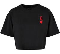 Merchcode Ladies Hugs & Love Queen Of Hearts Short Oversized Tee MP5012554 XL