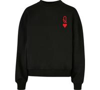 Merchcode Ladies Sweater Ladies Hugs & Love Queen Of Hearts Oversized Crewneck MP5012553 XL