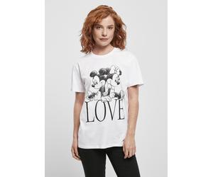 Merchcode Ladies T-Shirt Ladies Minnie Loves Mickey Tee Pink Marshmallow M