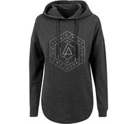 MERCHCODE Linkin Park Kapuzenpullover Oml Oversize, Sudadera Con Capucha Logotipo De Banda Mujer, Charcoal, S