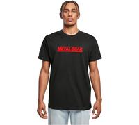 MERCHCODE Mc1030-metal Gear Solid Logo tee Camiseta, Negro, S Hombres