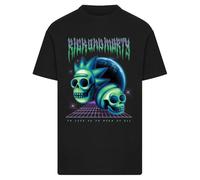 MERCHCODE Mc1076-rick & Morty Skull tee Camiseta, Negro, XL Hombres