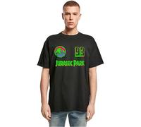 MERCHCODE Mc1175-jurassic Park Oversize tee Camiseta, Negro, M Hombres