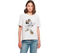 MERCHCODE Mc1258-minnie Mouse Leo tee Camiseta, Blanco, 3XL Mujeres