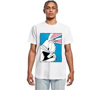 MERCHCODE Mc1419-looney Tunes Bugs Bunny Funny Face 2.0 tee Camiseta, Blanco, XL Hombres