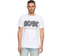 MERCHCODE Mc480-acdc Back in Black tee Camiseta, Blanco, S Hombres