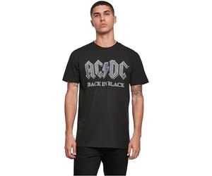 MERCHCODE Mc480-acdc Back in Black tee Camiseta, Negro, 4XL Hombres