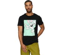 Merchcode Mc568-looney Tunes Bugs Bunny Funny Face tee Camiseta, Negro, XS Hombres