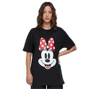 MERCHCODE Mc887-ladies Disney 100 Minnie Smiles tee Camiseta, Negro, 4XL Mujeres