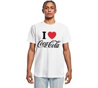 MERCHCODE Mc894-coca Cola I Love Coke tee Camiseta, Blanco, S Hombres