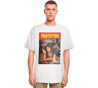 Merchcode Mc896-pulp Fiction Poster Oversize tee Camiseta, Blanco, XL Hombres