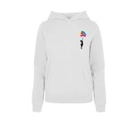 Merchcode MP0000349-Ladies Girl Floating Away Hoody Hooded Sweatshirt, White, S Women's