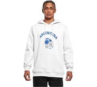 MERCHCODE Mp0005131-argentina Football Dress Heavy Hoody Sudadera con Capucha, Blanco, S para Hombre